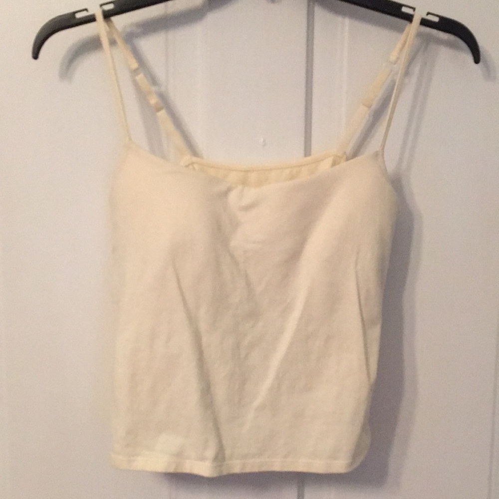 Cream Tank with Adjustable Underwire Bra Sz 38C